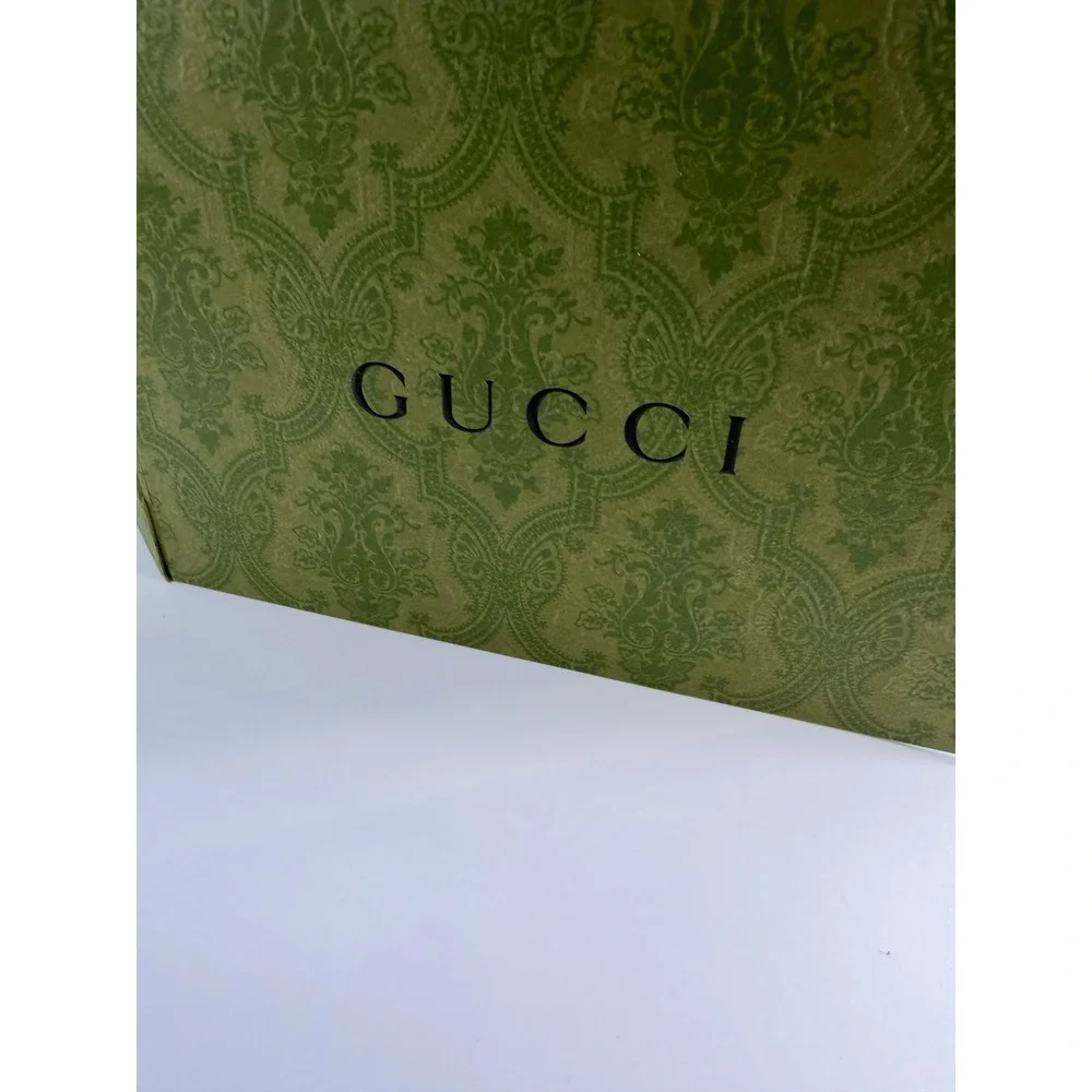 Gucci Green Damask Pattern Storage Box with Dust Bag and Tissue Paper